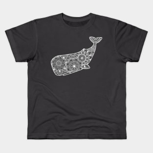 Whale (grey and white) Kids T-Shirt